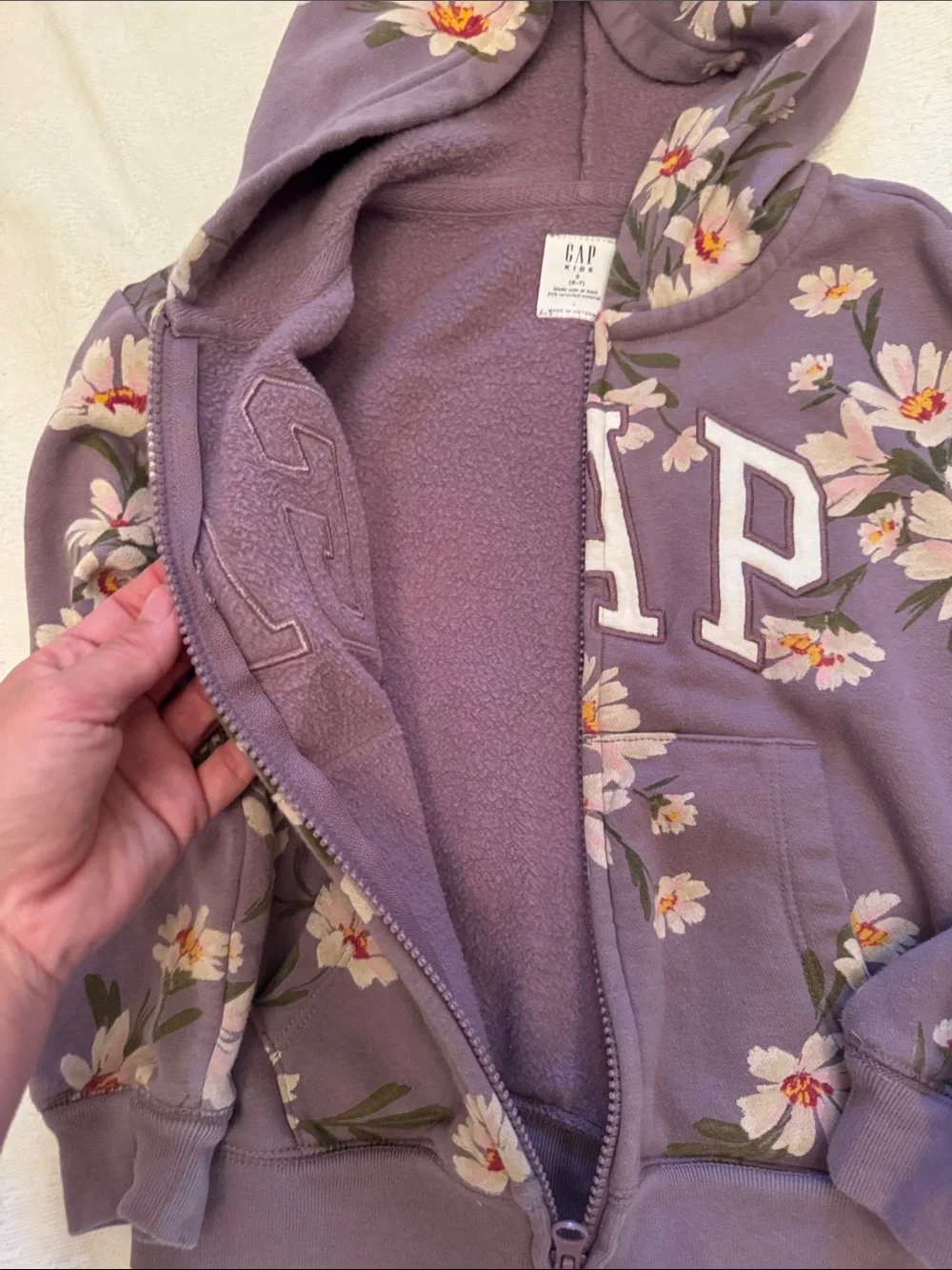 GAP Girls Purple Floral Jogger Set 4/5